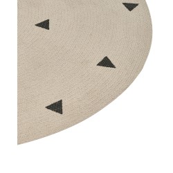 Dywan okrągły bawełniany ø 140 cm beżowy DURG