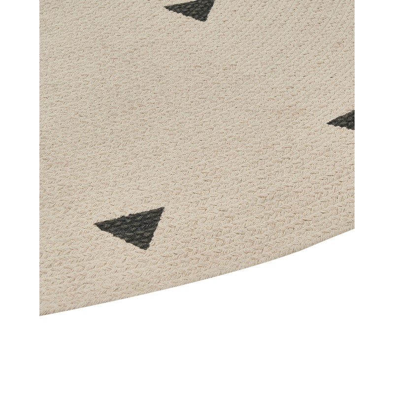 Dywan okrągły bawełniany ø 140 cm beżowy DURG