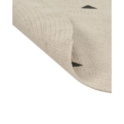 Dywan okrągły bawełniany ø 140 cm beżowy DURG