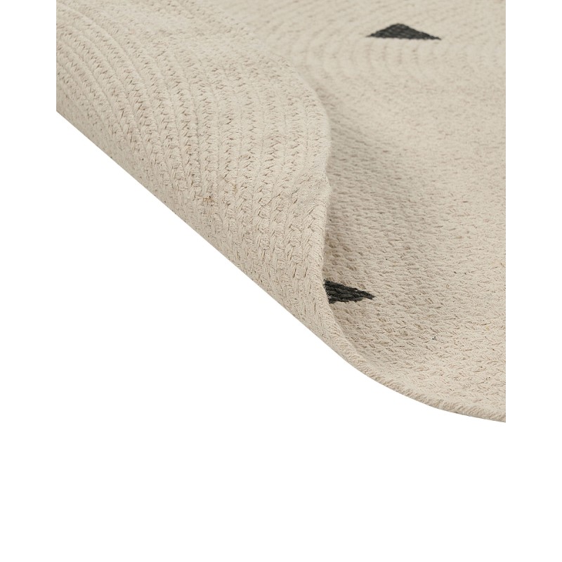 Dywan okrągły bawełniany ø 140 cm beżowy DURG