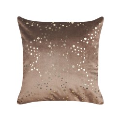 Zestaw 2 poduszek dekoracyjnych POPPY Welur 45 x 45 cm Brązowy Wzór abstrakcyjny