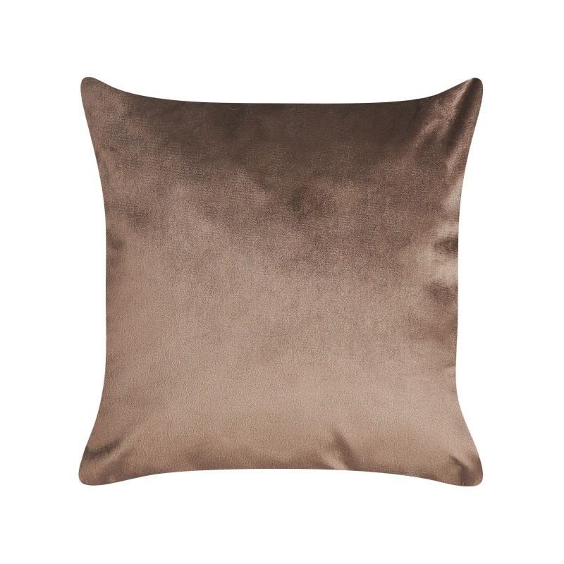 Zestaw 2 poduszek dekoracyjnych POPPY Welur 45 x 45 cm Brązowy Wzór abstrakcyjny