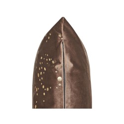 Zestaw 2 poduszek dekoracyjnych POPPY Welur 45 x 45 cm Brązowy Wzór abstrakcyjny