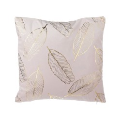 Zestaw 2 poduszek dekoracyjnych FREESIA Welur 45 x 45 cm Różowy Wzór roślinny