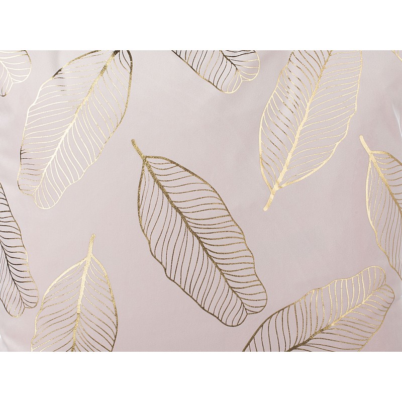 Zestaw 2 poduszek dekoracyjnych FREESIA Welur 45 x 45 cm Różowy Wzór roślinny