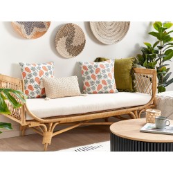 Zestaw 2 poduszek dekoracyjnych AVENS 45 x 45 cm Kolorowy Wzór roślinny