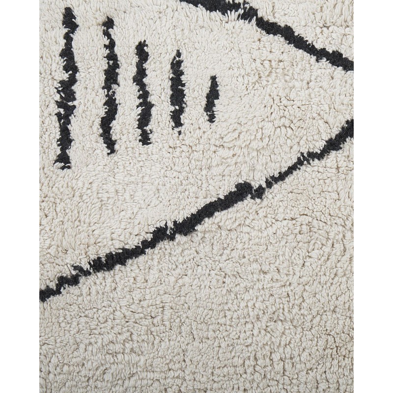 Dywan bawełniany 80 x 150 cm biało-czarny KEBIR