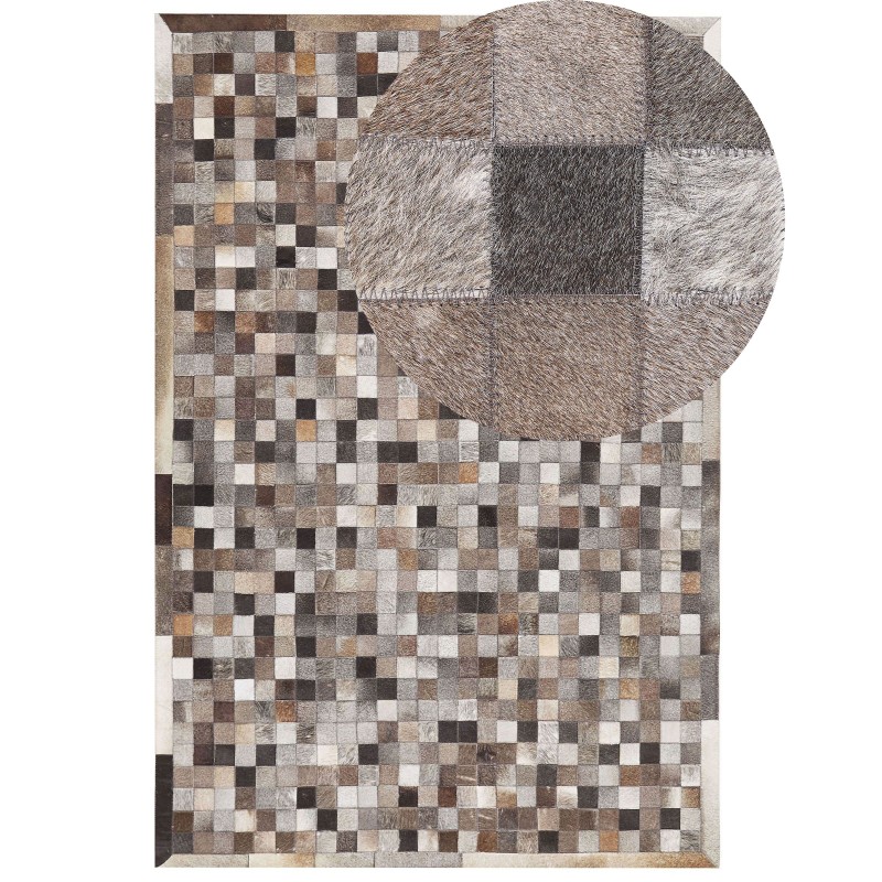 Dywan patchwork skórzany 160 x 230 cm wielokolorowy ARMUTLU