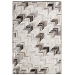 Dywan skórzany 140 x 200 cm szaro-beżowy ARSUZ