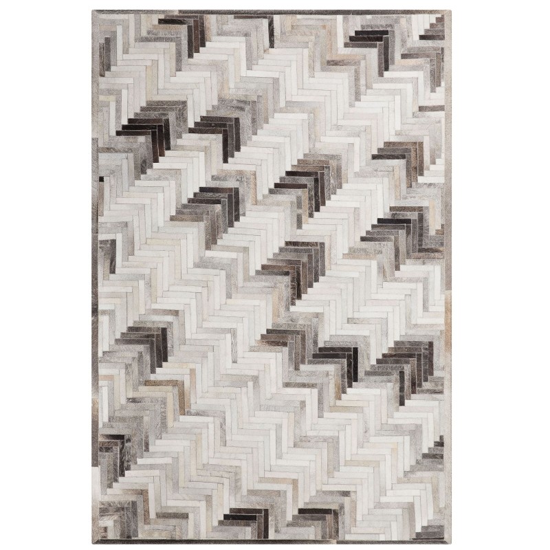 Dywan skórzany 140 x 200 cm szaro-beżowy ARSUZ