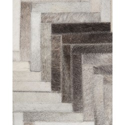 Dywan skórzany 140 x 200 cm szaro-beżowy ARSUZ