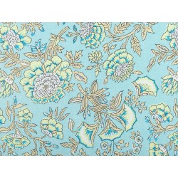 Zestaw 2 poduszek dekoracyjnych AMOENA Bawełna 45 x 45 cm Niebieski Wzór kwiatowy