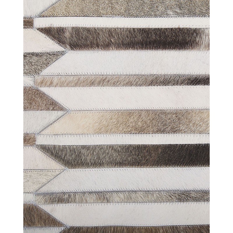 Dywan patchworkowy skórzany 140 x 200 cm brązowo-beżowy KULALAR