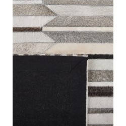 Dywan patchworkowy skórzany 140 x 200 cm brązowo-beżowy KULALAR