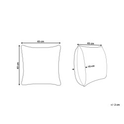 Poduszka dekoracyjna DEGLUPTA Bawełna 45 x 45 cm Czerwony Wzór zygzak