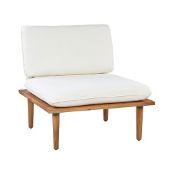 Zestaw ogrodowy ze stolikiem dla 4 osób FRASCATI Modułowy Certyfikowane drewno akacjowe Złamana biel