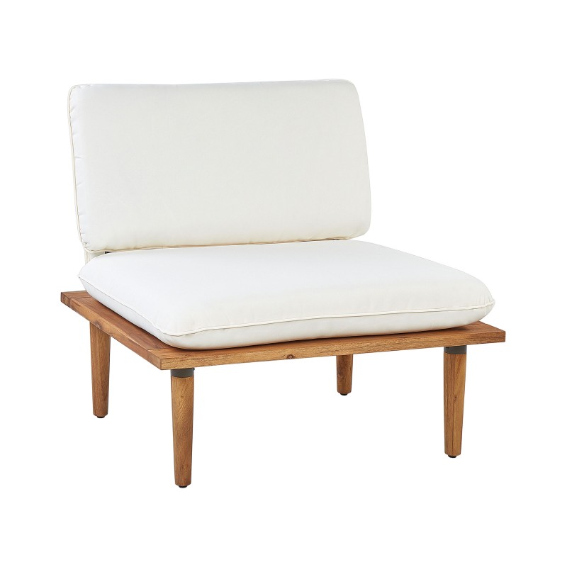 Zestaw ogrodowy ze stolikiem dla 4 osób FRASCATI Modułowy Certyfikowane drewno akacjowe Złamana biel