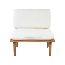 Zestaw ogrodowy ze stolikiem dla 4 osób FRASCATI Modułowy Certyfikowane drewno akacjowe Złamana biel