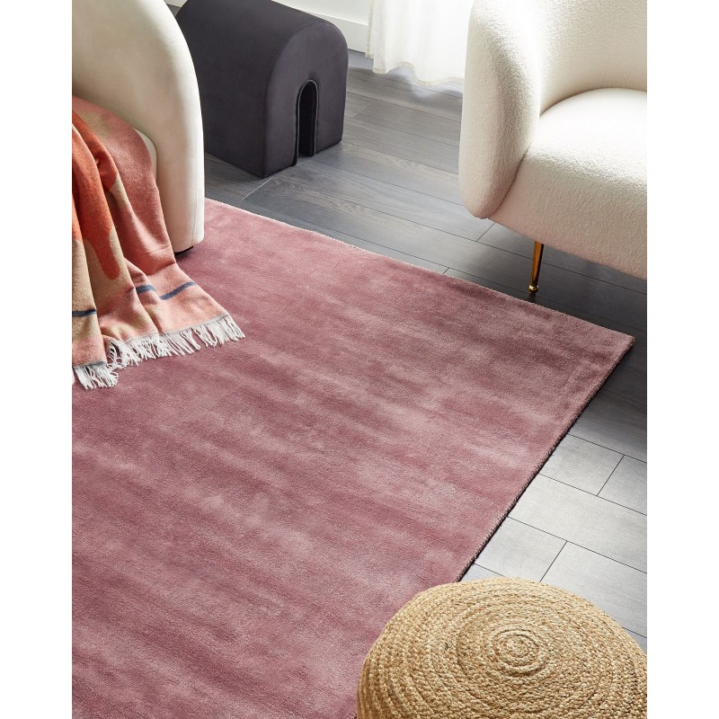 Dywan z wiskozy 160 x 230 cm różowy GESI II