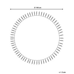 Dywan okrągły bawełniany ø 140 cm beżowy HORASAN