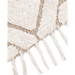 Dywan okrągły bawełniany ø 140 cm beżowy HORASAN