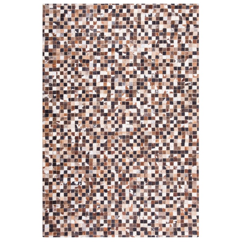 Dywan patchwork skórzany 160 x 230 cm wielokolorowy KONYA