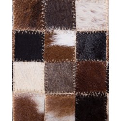 Dywan patchwork skórzany 160 x 230 cm wielokolorowy KONYA