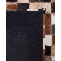 Dywan patchwork skórzany 160 x 230 cm wielokolorowy KONYA