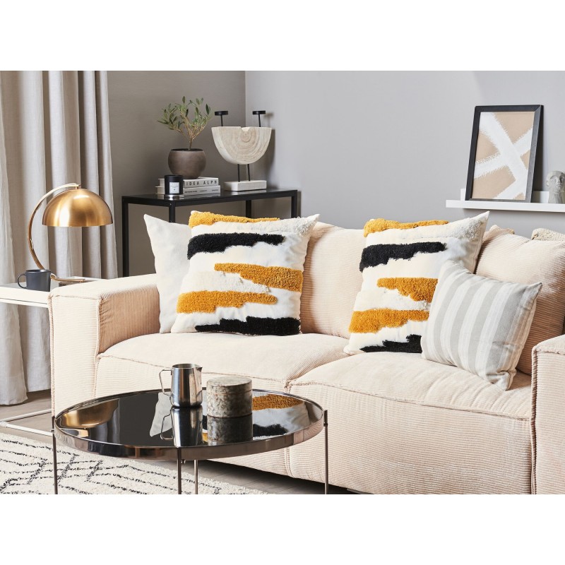 Zestaw 2 poduszek dekoracyjnych MONARDA 45 x 45 cm Kolorowy Wzór abstrakcyjny