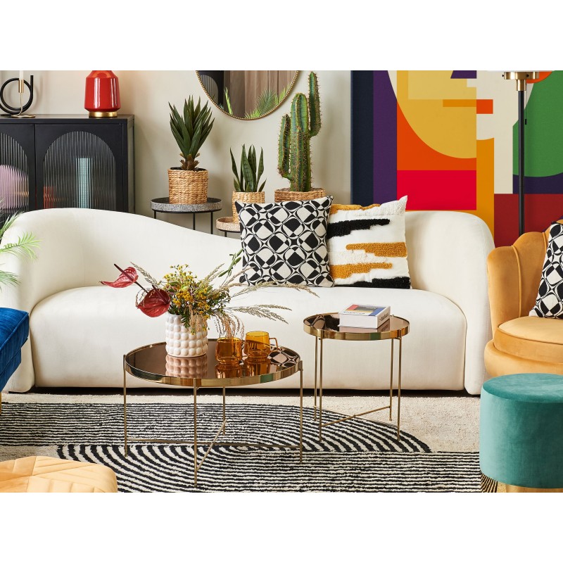 Zestaw 2 poduszek dekoracyjnych MONARDA 45 x 45 cm Kolorowy Wzór abstrakcyjny