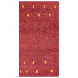 Dywan wełniany gabbeh 80 x 150 cm czerwony YARALI