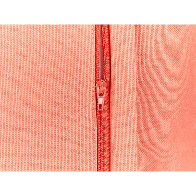 Poduszka dekoracyjna NORI Welur 45 x 45 cm Koralowy Wzór roślinny