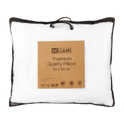 Poduszka ERRIGAL Niska Mikrofibra 50 x 60 cm Biały