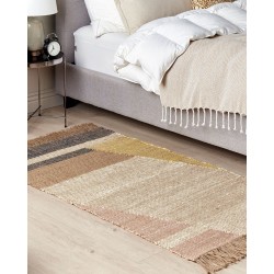 Dywan z juty 80 x 150 cm brązowy SAMLAR