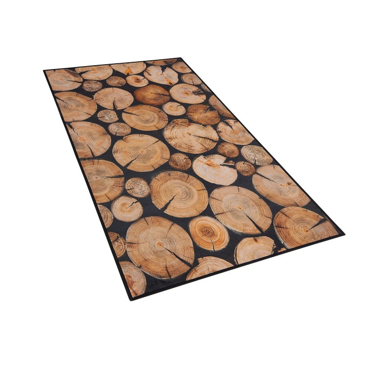 Dywan 80 x 150 cm motyw drewna KARDERE