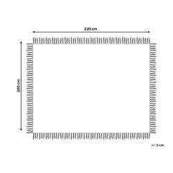 Narzuta na łóżko YERBENT Bawełna 200 x 220 cm Jasnoszary