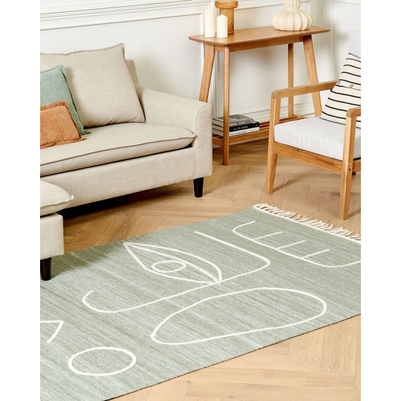 Dywan zewnętrzny 140 x 200 cm jasnozielony YAVU