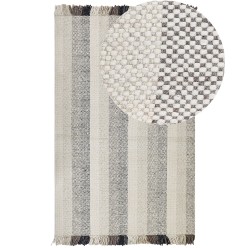 Dywan wełniany 140 x 200 cm złamana biel EMIRLER