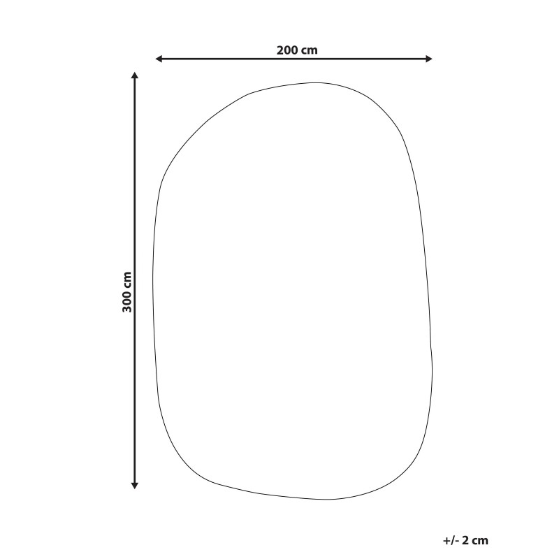 Dywan z wiskozy 200 x 300 cm złamana biel MITHA