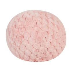 Poduszka dekoracyjna ROSEA Sztuczne futro 30 x 30 cm Różowy Jednolity