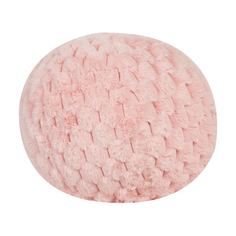 Poduszka dekoracyjna ROSEA Sztuczne futro 30 x 30 cm Różowy Jednolity