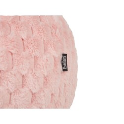 Poduszka dekoracyjna ROSEA Sztuczne futro 30 x 30 cm Różowy Jednolity
