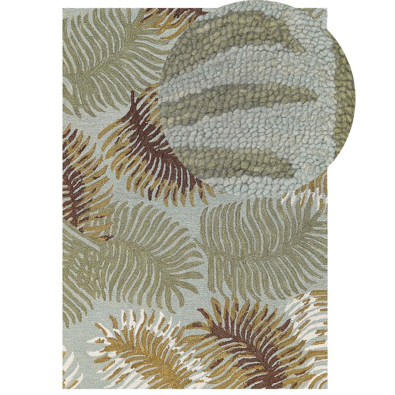 Dywan wełniany z motywem roślinnym 160 x 230 cm VIZE