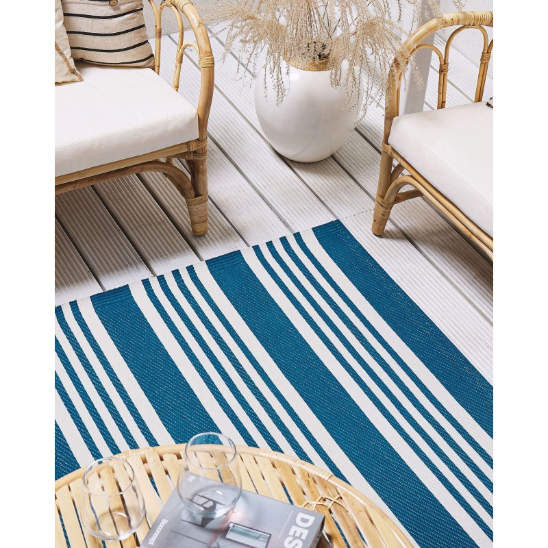 Dywan zewnętrzny 120 x 180 cm niebieski ELURU