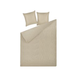 Narzuta na łóżko z poduszkami SHUSH 160 x 220 cm Beżowoszary