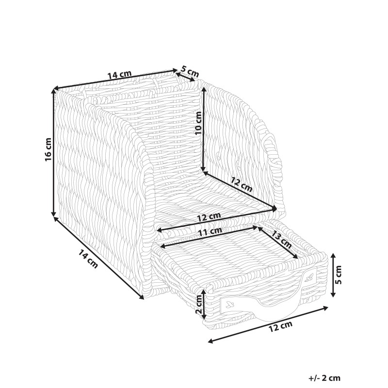 Organizer na dokumenty MALPELO Rattan Naturalny