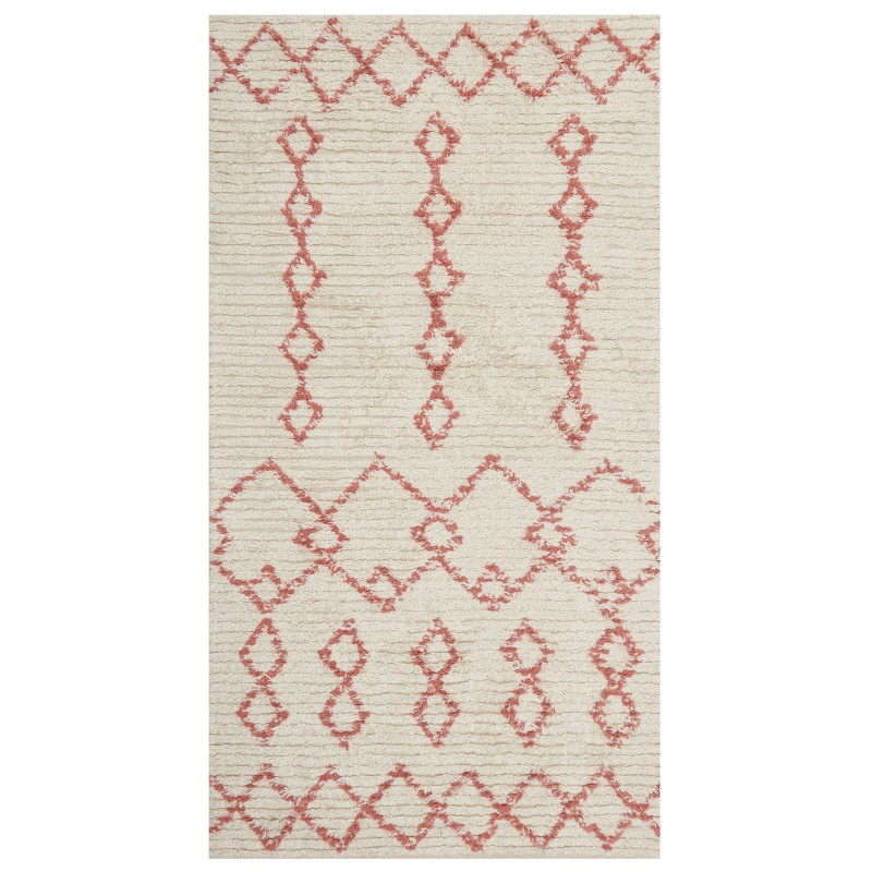 Dywan bawełniany 80 x 150 cm beżowo-różowy BUXAR