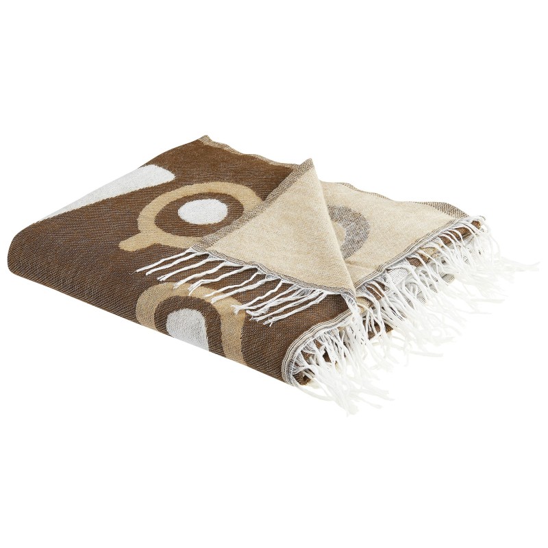 Koc SIDDHA 130 x 170 cm Brązowy