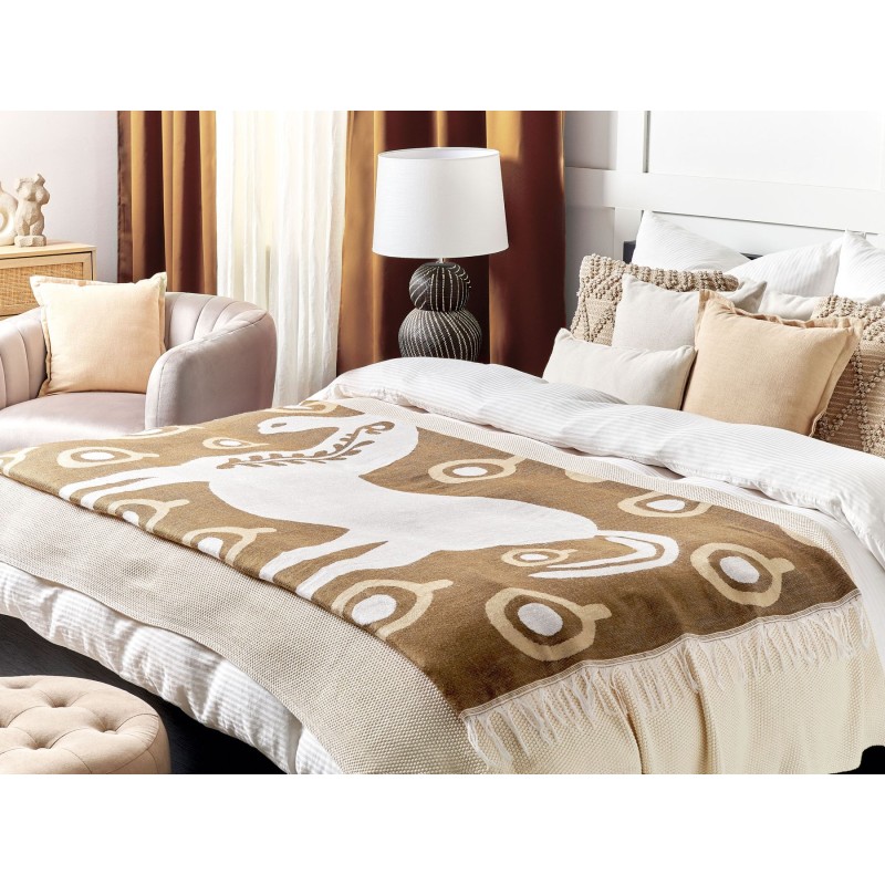 Koc SIDDHA 130 x 170 cm Brązowy