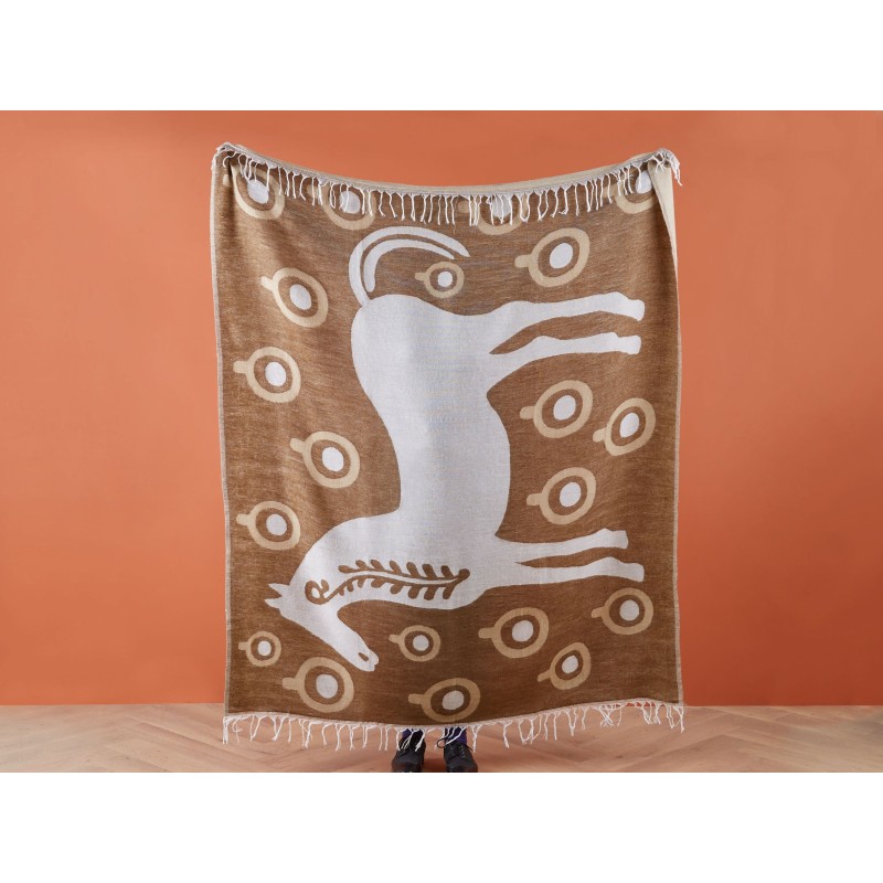 Koc SIDDHA 130 x 170 cm Brązowy